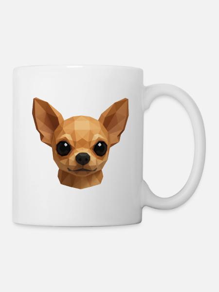 Süßer Chihuahua – Polygon Hundedesign - Tasse - Weiß