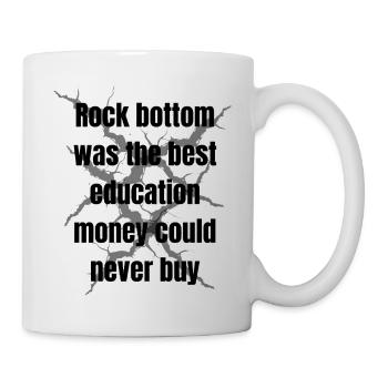 Rock bottom design - Mug - white - Right