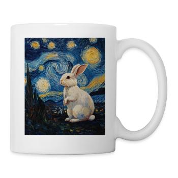  Hase Van Gogh Style Starry Night - Tasse - Weiß - Rechts
