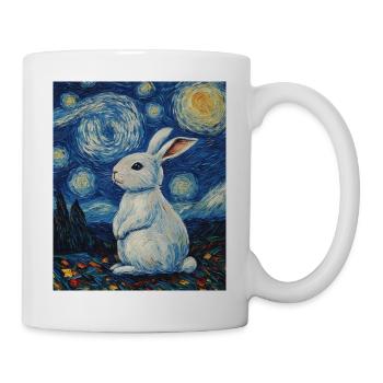 Rabbit Van Gogh Style Starry Night - Mug - white - Right