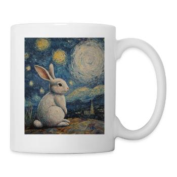 Rabbit Van Gogh Style Starry Night - Mug - white - Right