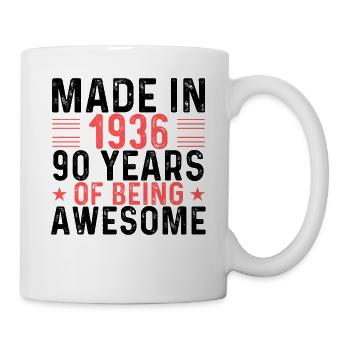 Fabriqué en 1936 90 ans d’être génial - Mug blanc - blanc - Droite