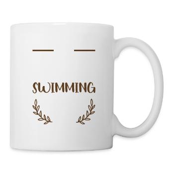 Ich liebe Schwimmen - Tasse - Weiß - Rechts