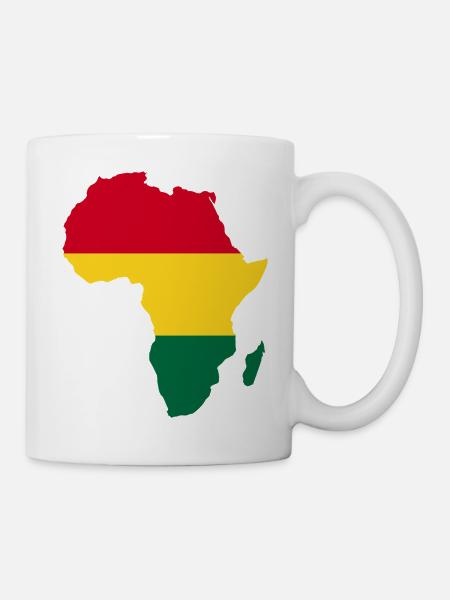 Afrika Flagge - Tasse - Weiß