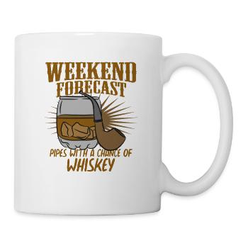 Weekend Forecast – Pipes with a Chance of Whiskey - Mug - white - Right