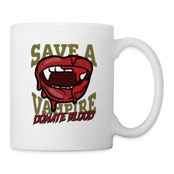 Save a Vampire – Donate Blood - Mug - white - Right
