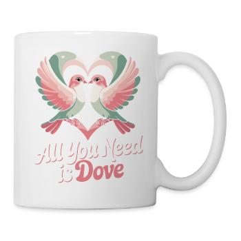 Pun Bird Dove Humor - Mug - white - Right
