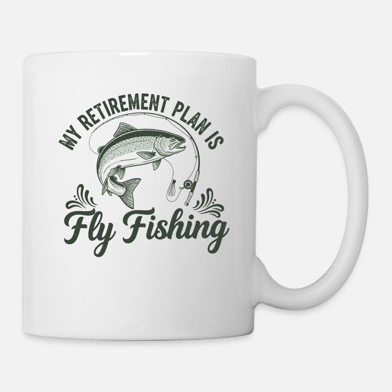 Plan de retraite : Pêche à la mouche - Mug blanc - blanc
