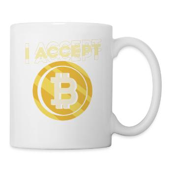 I accept Bitcoin - Mug - white - Right
