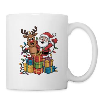 Noël Renne Guirlande Lumineuse - Mug blanc - blanc - Droite