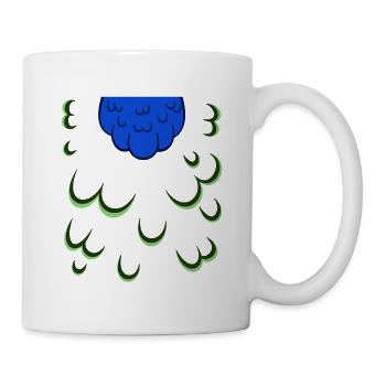 Funny Peacock Belly Lazy Halloween Costume Easy DI - Mug - white - Right