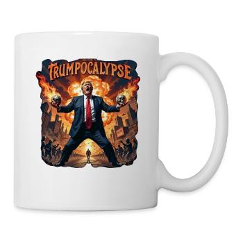 Apocalyptic leader in the firelight - Mug - white - Right