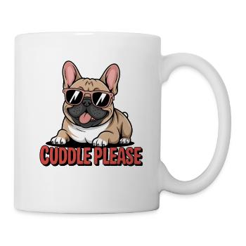 Cuddle Please French Bulldog With - Mug - white - Right