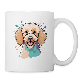 Colorful Poodle Portrait - Mug - white - Right