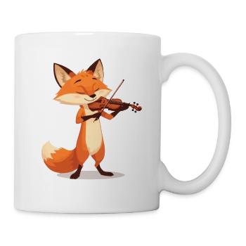Fuchs Violine Fröhliche Melodien - Tasse - Weiß - Rechts