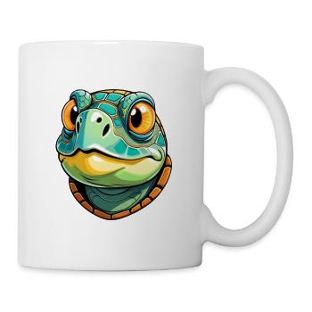 Cheerful Cartoon Turtle - Mug - white - Right
