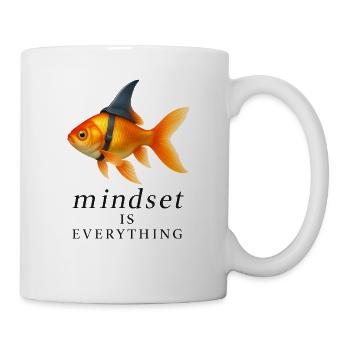 Goldfish Mindset Conception de harnais, Motivation - Mug blanc - blanc - Droite