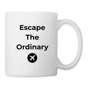 Escape The Ordinary – Travel Shirt - Tasse - Weiß - Rechts