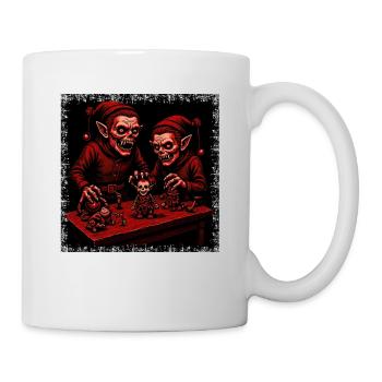 Creepy Christmas Zombie Elf Skeleton Horror - Mug - white - Right