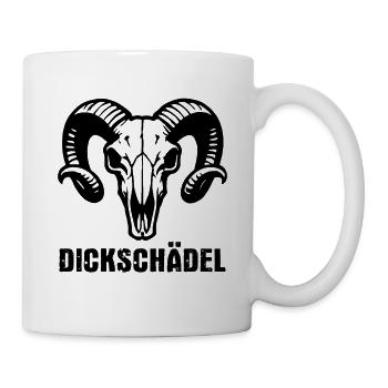 Ram's Head Skull with Horns - Thick Skull - Mug - white - Right