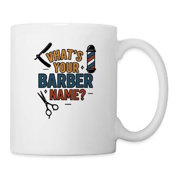 Quel est votre nom de barbier ? Mème drôle - Mug blanc - blanc - Droite
