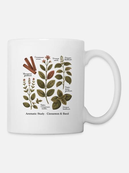 Aromatic Study – Zimt & Basilikum - Tasse - Weiß