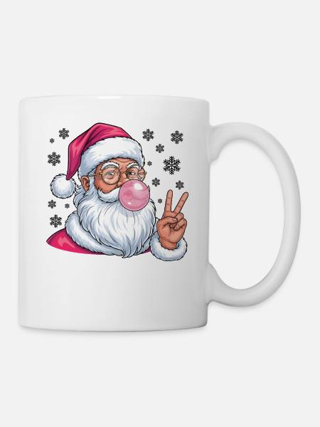 Weihnachtsmann Bubble Gum - Tasse - Weiß