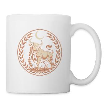 Taurus Zodiac Moon Laurel Strong Taurus - Mug - white - Right