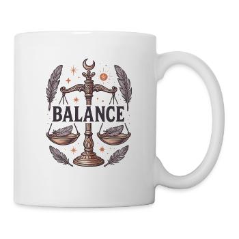 Sternzeichen Waage - Tasse - Weiß - Rechts