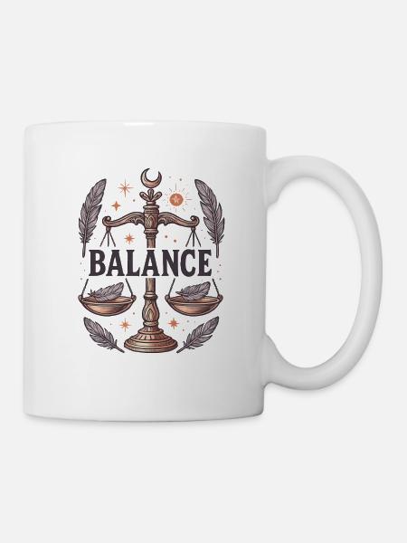Signe du zodiaque balance - Mug blanc - blanc