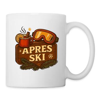 Après-ski - vin chaud & lunettes de ski - Mug blanc - blanc - Droite