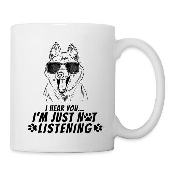 Husky Dog Mom Dog Dad Gift – Funny Proud Husky Own - Mug - white - Right