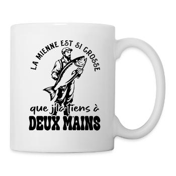 Cadeau original pêcheur drôle Humour pêche  - Mug blanc - blanc - Droite