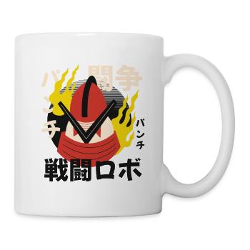 Flammenhelm Krieger Japanischer Stil - Tasse - Weiß - Rechts