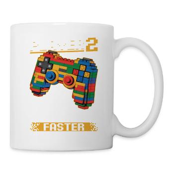 Building Blocks Gamer Gaming Brick Builder - Tasse - Weiß - Rechts