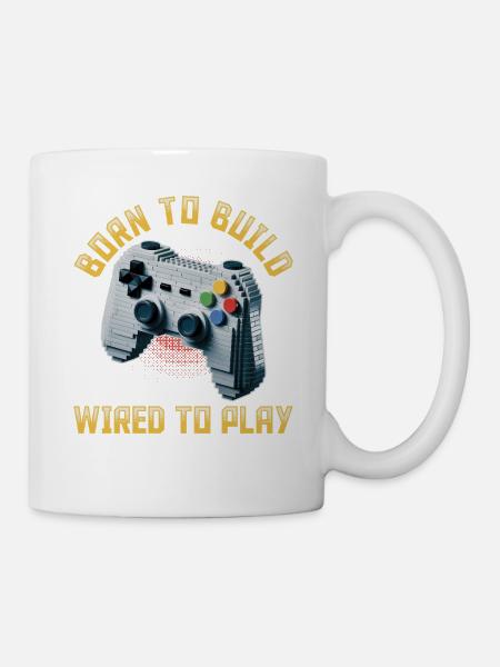 Building Blocks Gamer Gaming Brick Builder - Tasse - Weiß