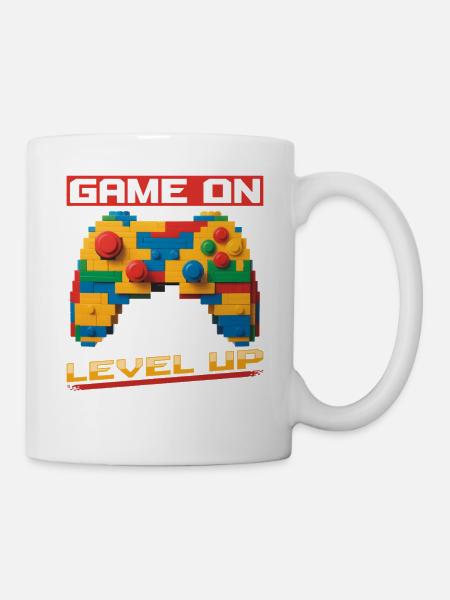 Building Blocks Gamer Gaming Brick Builder - Tasse - Weiß