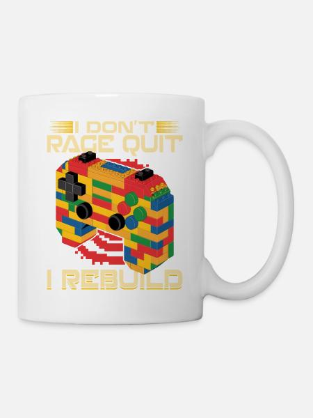 Building Blocks Gamer Gaming Brick Builder - Tasse - Weiß