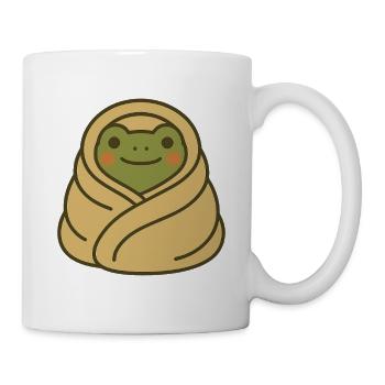 Eingekuschelter Frosch – Cozy Blanket Frog - Mug - white - Right