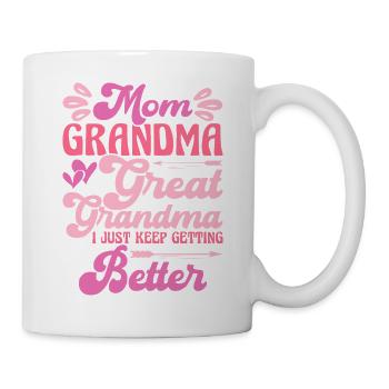 Oma Mama Geschenk Weihnachtsgeschenke Großmutter  - Tasse - Weiß - Rechts