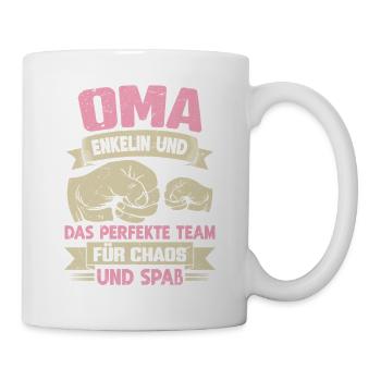 Grandma granddaughter and perfect team for chaos - Mug - white - Right