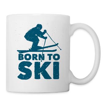 Born to Ski Silhouette - Tasse - Weiß - Rechts