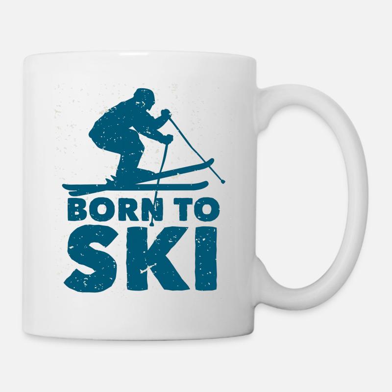 Born to Ski Silhouette - Tasse - Weiß