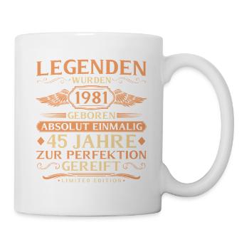 45e anniversaire absolument unique - né en 1981 - Mug blanc - blanc - Droite