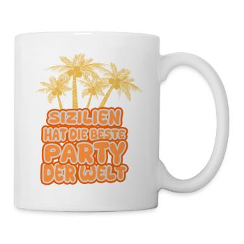 Sizilien als Urlaub - Tasse - Weiß - Rechts