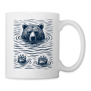 Chilled bear in the water - Mug - white - Right