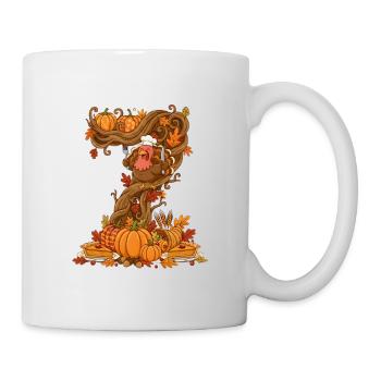 Autumn Harvest Turkey on Twisted Tree - Mug - white - Right