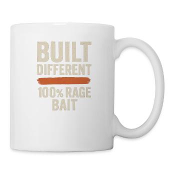 Built Different 100% Rage Bait, Funny Meme  - Mug - white - Right