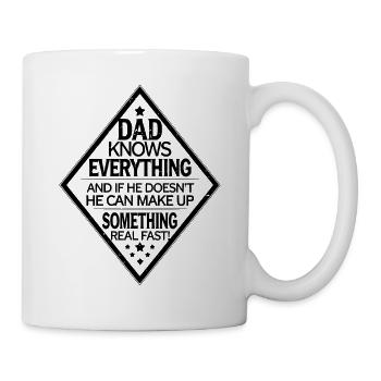 Lustiger Vater Zitat Papa Design Vater - Tasse - Weiß - Rechts