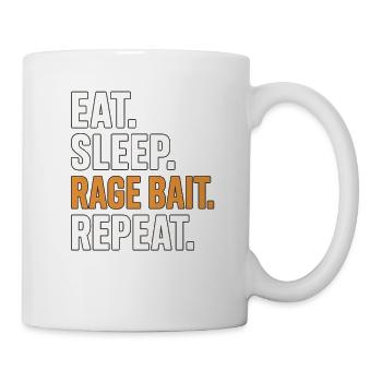 Manger Sleep Rage Bait Répéter, Mème drôle - Mug blanc - blanc - Droite